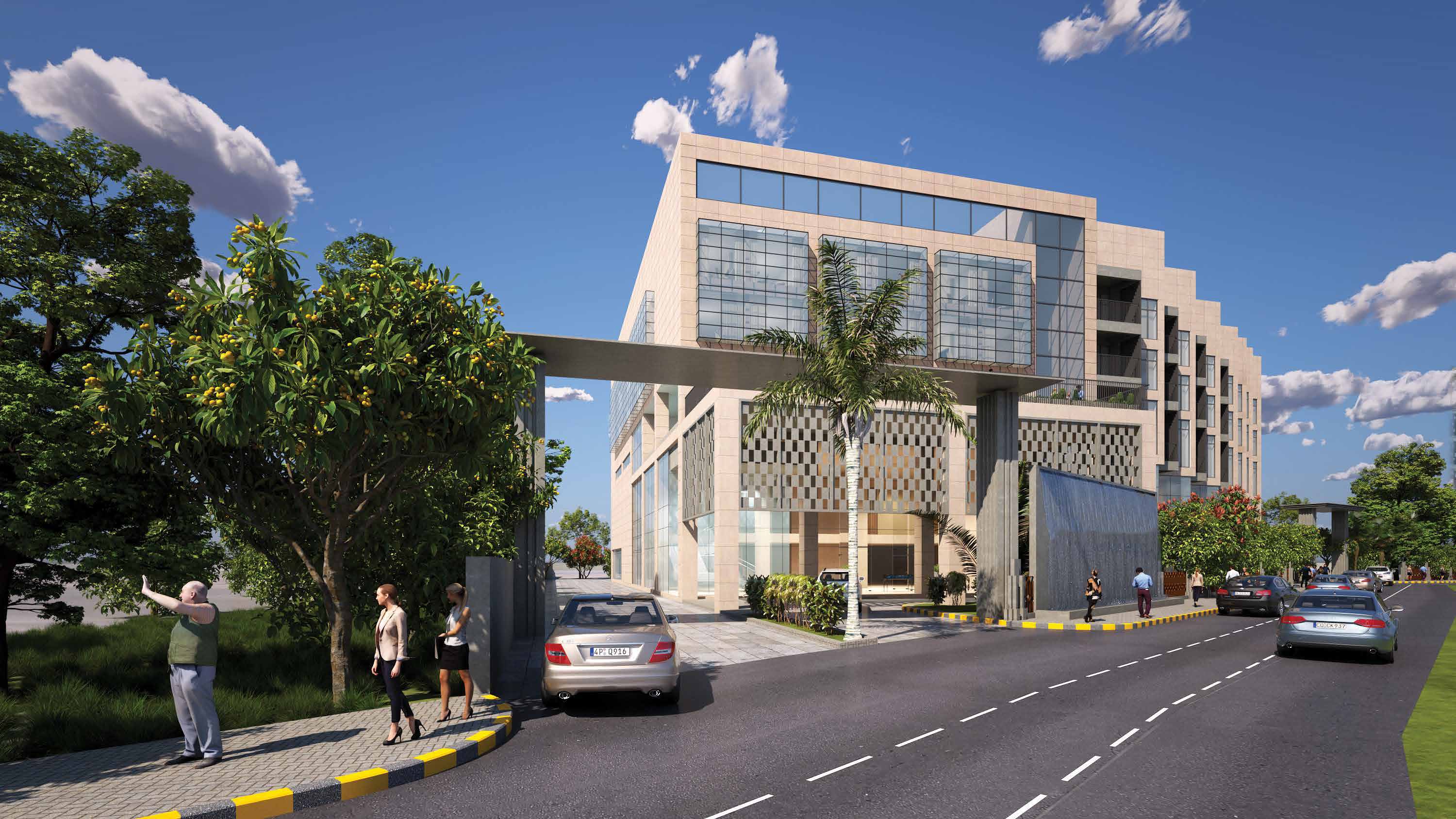 Entrance rendering of Sarovar Vasu Sri Pride